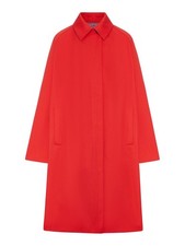 PRADA Red Gabardine Coat New & Authentic