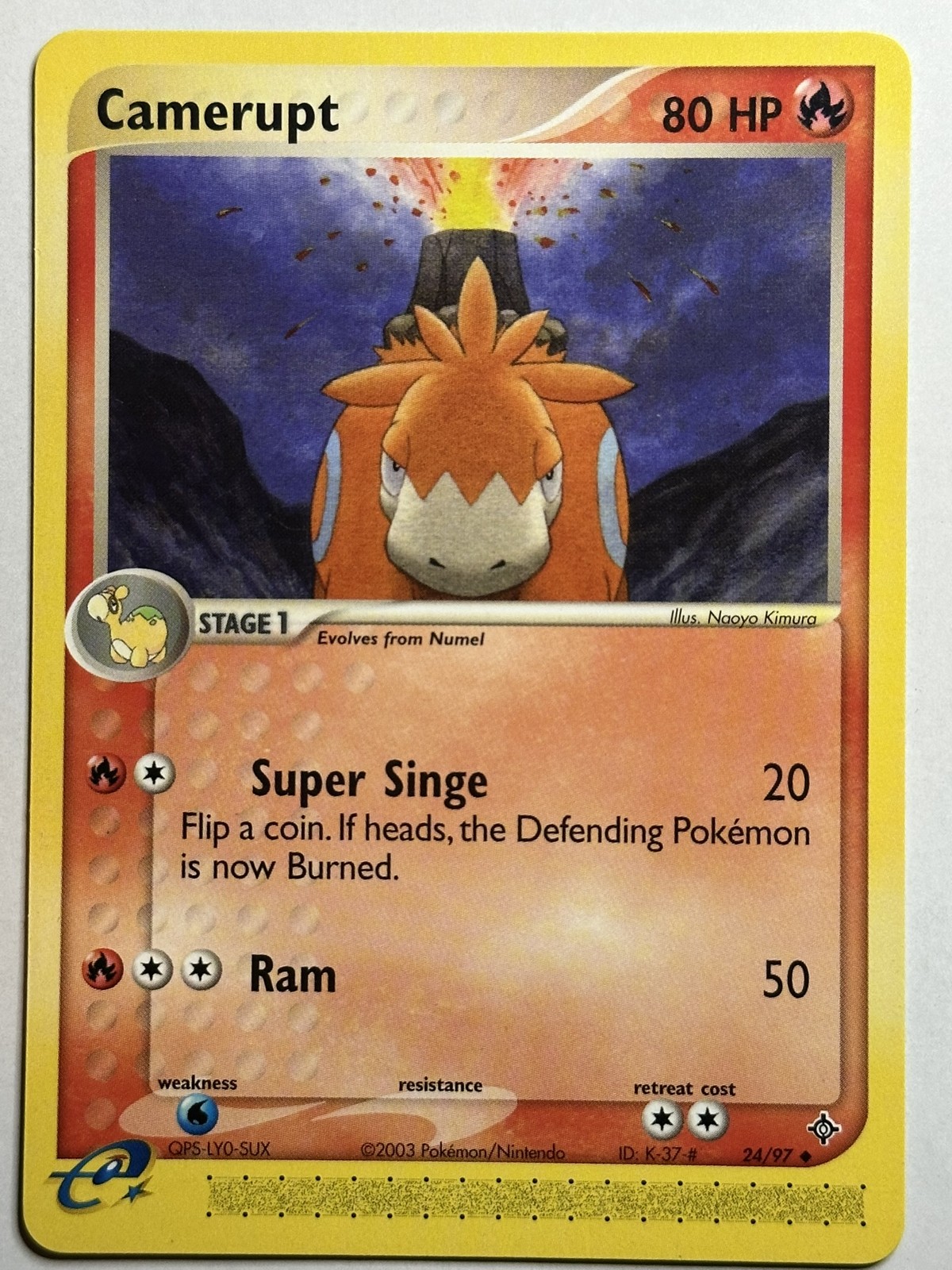 Camerupt Dragon 24/97 LP-NM Pokemon card