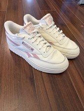 Reebok Classic Low Top Lace Up Sneakers White/Pink Solid Unisex Adults