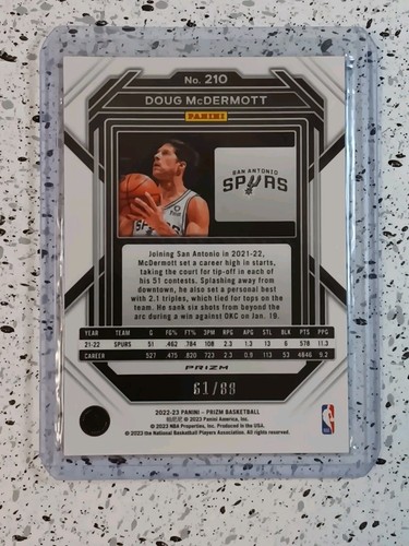 2022-23 Panini Prizm Prizms Choice Red Doug McDermott /88 San Antonio Spurs #210 - Bild 2 von 2
