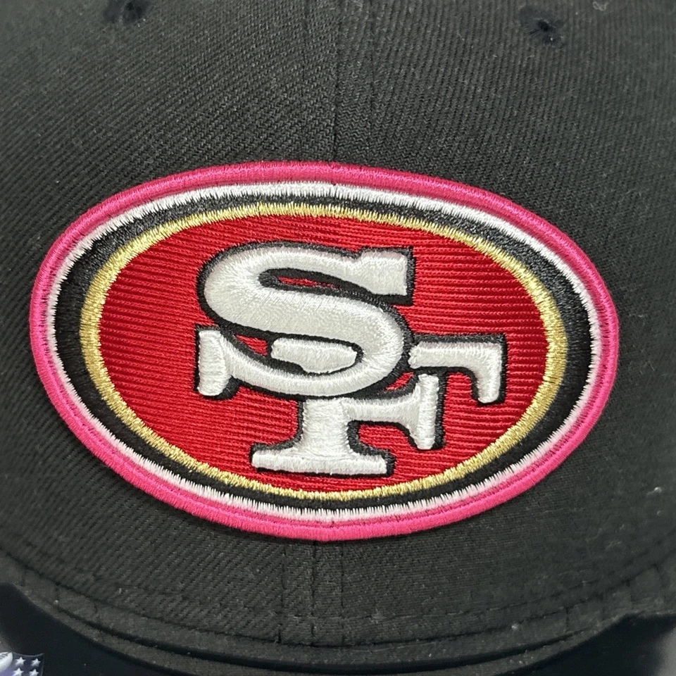 Sombrero New Era 59Fifty de los 49ers de San Francisco 7 1/4 concientización sobre el cáncer de mama nuevo con etiquetas NFL Foto 2 de 4