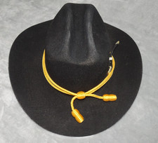 Sombrero de Vaquero Brio Sinaloa Negro Lana Western Oro Banda Talla 7 1/8 Hecho en México