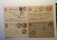 Russland 1892-1911 Postkarte x 4 S. gelaufen (175-4)