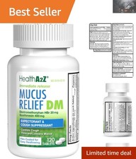Cough Relief: Mucus Relief DM 120 Count with Dextromethorphan Guaifenesin