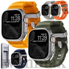 Fluorine Rubber Strap For Apple Watch Series 9 8 7 6 5 4 3 2 1 38mm 40mm 45mm