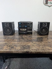 Vintage SANYO Radio Cassette Recorder Model C-12 Boombox WORKING