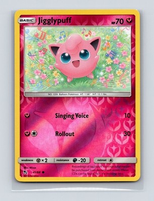 NM Jigglypuff 41/68 Hidden Fates Reverse Common Pokemon Karte