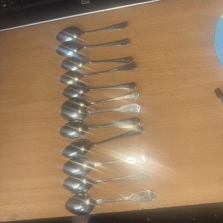 12 Various Old Spoons Various Makers See Photos