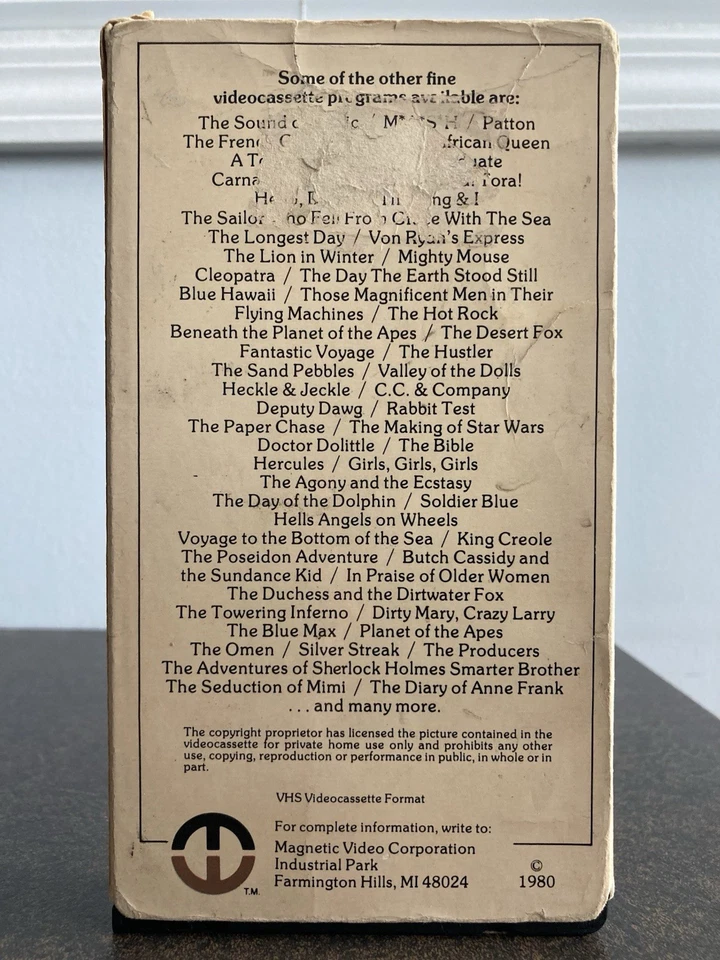 PHANTASM VHS 1980 HORROR MAGNETIC VIDEO MICHAEL BALDWIN 1ST RELEASE R RARE VTG - Image 2 of 4