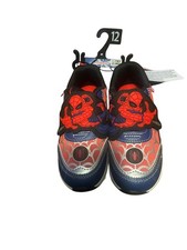 Marvel Spider Man Toddler Boy's Light-up Sneakers Size 12 NEW - Slip-on Shoes