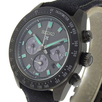 Seiko Prospex Speedtimer Black Series SBDL105 V192-0AH0 Gray Dial SS Canvas Sola