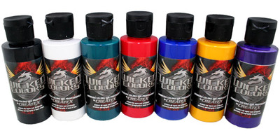 Createx Wicked Colors Sampler Kit 7 Farben Airbrush + 1 Reducer (116099)