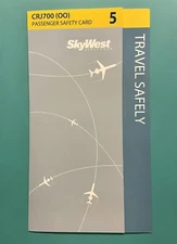 SKYWEST AIRLINES SAFETY CARD--CRJ700