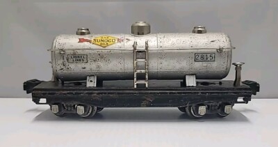 Lionel Lines 2815 Sunoco Sliver  triple dome Tank car VG