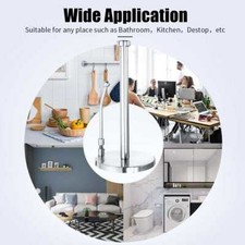 New Kitchen Stainless Steel Towel Roll Holder Pole Stand Storage Solution Silver