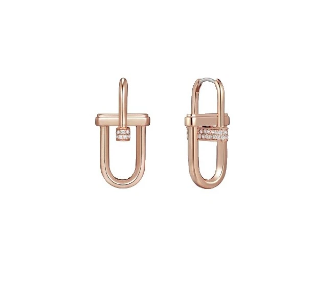 Rose Gold Plated Cuff Fashion Earrings