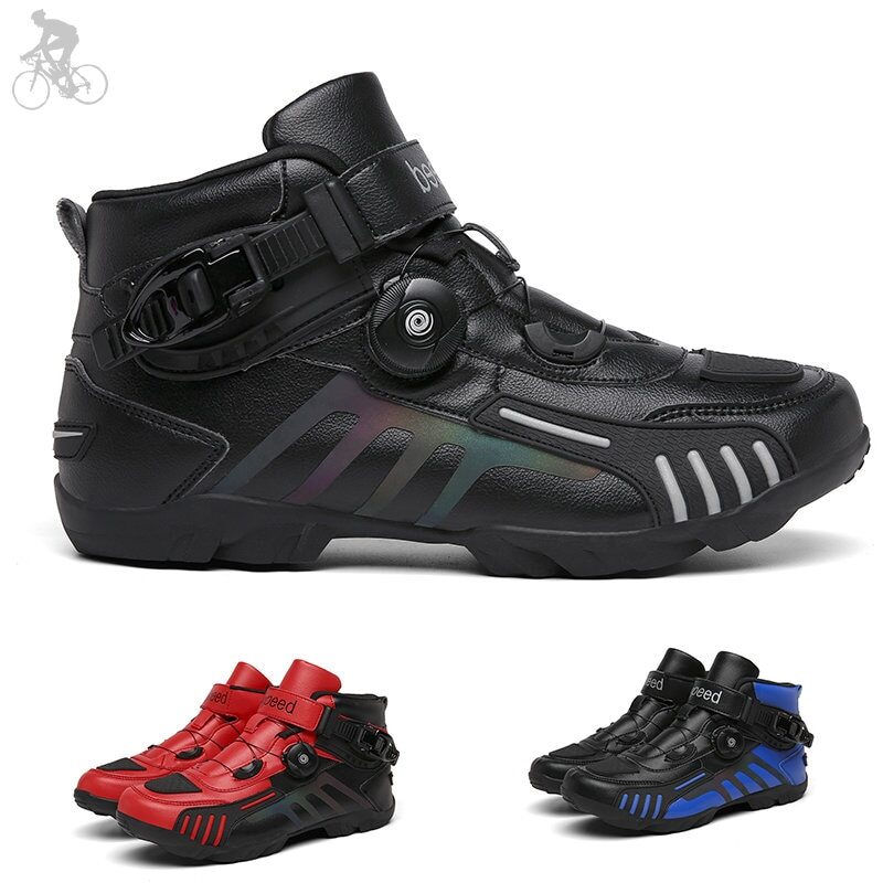 Motorcycle Riding Boots Mens Off-road Biker Shoes Motorcyclist Non