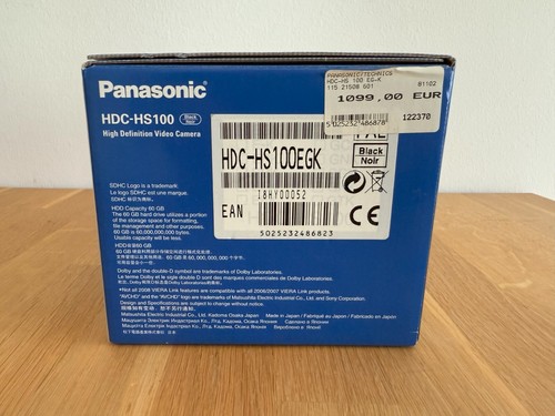 Panasonic Videokamera HDC-HS100 EGK SD/HDD Hybrid - Bild 12 von 14