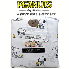 Peanuts FULL SIZE 4PC Sheet Set by Berkshire Blanket Home Co. Snoopy Woodstock