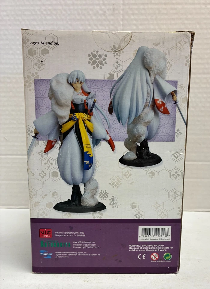 InuYasha PVC Statues 9" SESSHOMARU 1/8 Scale Viz Media Toynami NEW in Box - Image 3 of 4