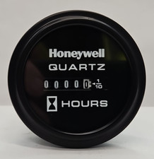 Honeywell Hobbs 85093 Hour Meter Flush Mount DC Quartz Analog Black Round