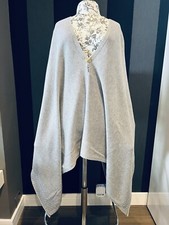 Escada Ladies Cashmere Wool “soft Grey “cape One Size Bnwt