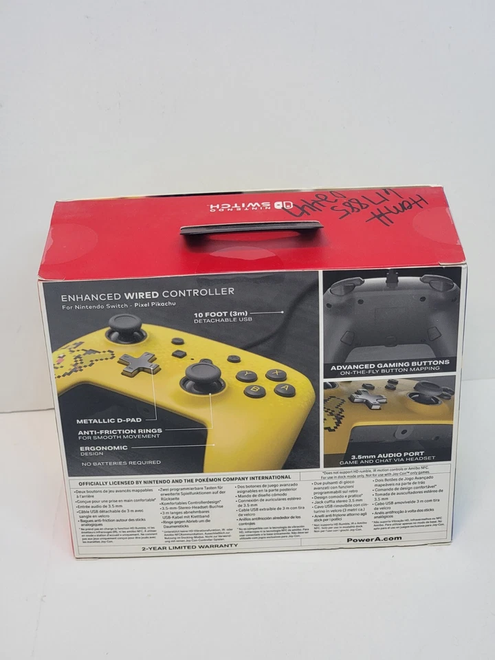 PowerA Enhanced Wired Controller Pokemon PIXEL PIKACHU Nintendo Switch - Image 4 of 4