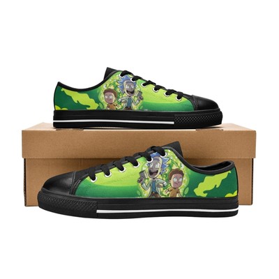 Rick and Morty Sneakers Custom Women Low Top Canvas Shoes