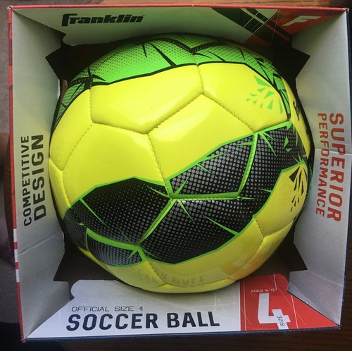 Kids Franklin All Weather Play Competition Soccer Ball #4 Ages 8-12 Athletic NEW