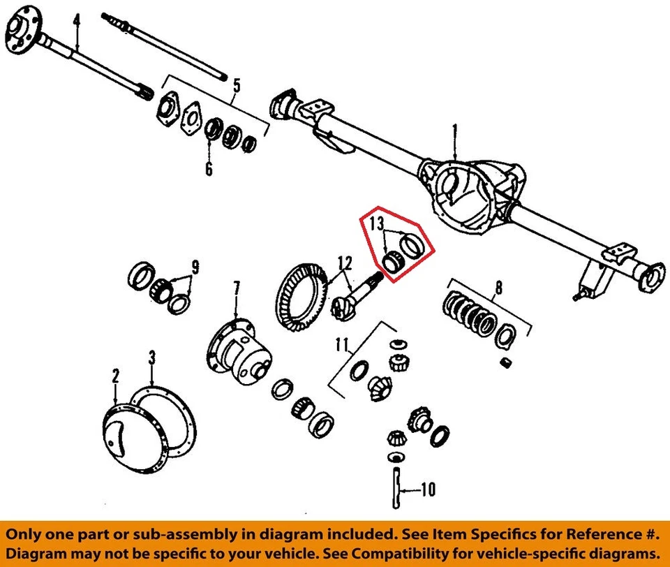 NUEVO MOPAR GENUINO OEM Diferencial Piñón Trasero Rodamiento J0807266 Foto 4 de 4