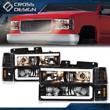 LED DRL Headlight Bumper Lamp Fits 94-98 GMC C10 C/K C1500 C2500 C3500 Sierra