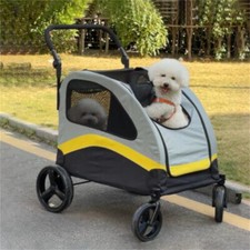 Partition Design Double Dog Stroller Jogger Pet Stroller Lightweight Foldable UK
