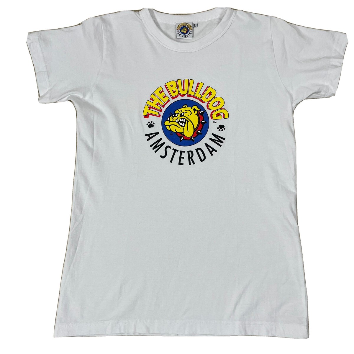 The Bulldog Amsterdam Womens Large T Shirt Dog Graphic Y2K Top