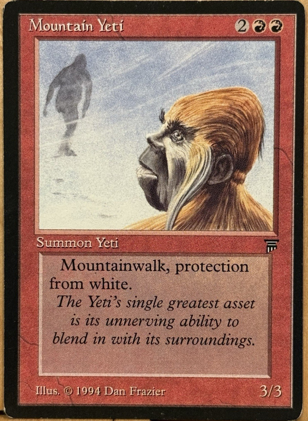 LIMITED EDITION Legends Vintage MtG Mountain Yeti Unplayed NM