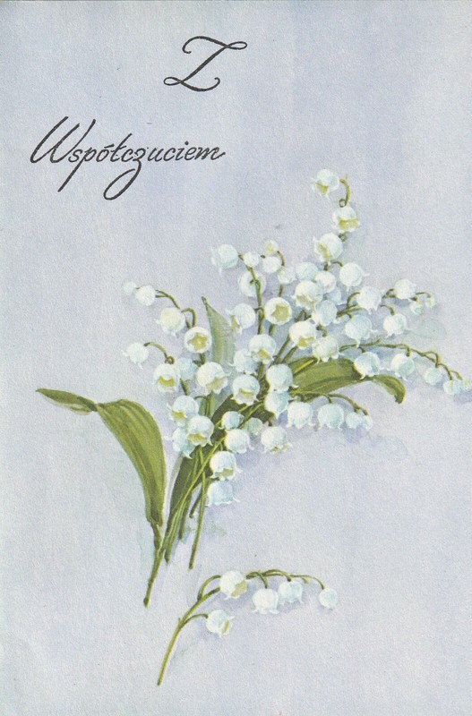 1 ONE Polish Sympathy Greeting CARD   Z Wspotozuciem
