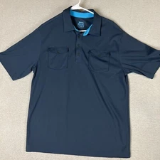 Slazenger Mens Golf Polo Shirt Medium Gray Performance Pockets