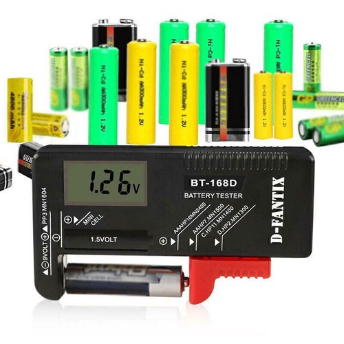 Universal BT-168D Digital Battery Tester Checker for AA AAA C D 9V Button Cell - Picture 3 of 8