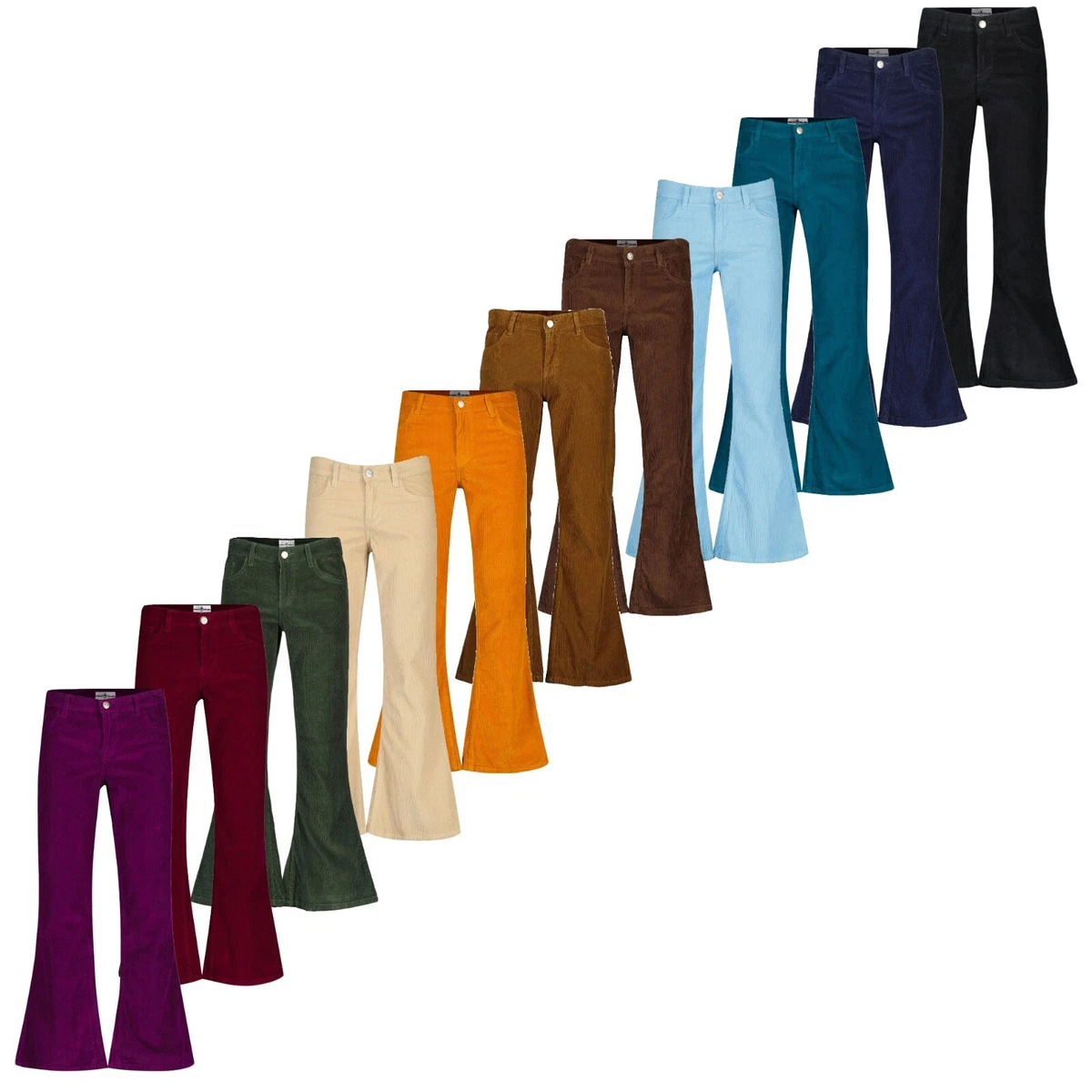 slim fit dress slacks 70s Flared Denim Look Jeans main image 1