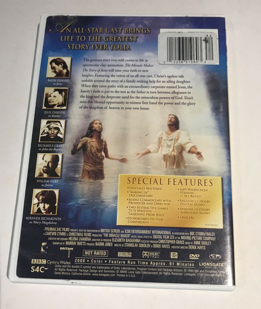 ミラクルメーカー-奇蹟を起こした人 イエスの物語- [DVD] Amazon.com: The Miracle Maker [DVD} : Movies & TV