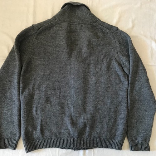 ZARA MEN'S GRAY SHAWL COLLAR CARDIGAN WOOL COMBO KNITTED LARGE US EU - Picture 7 of 10