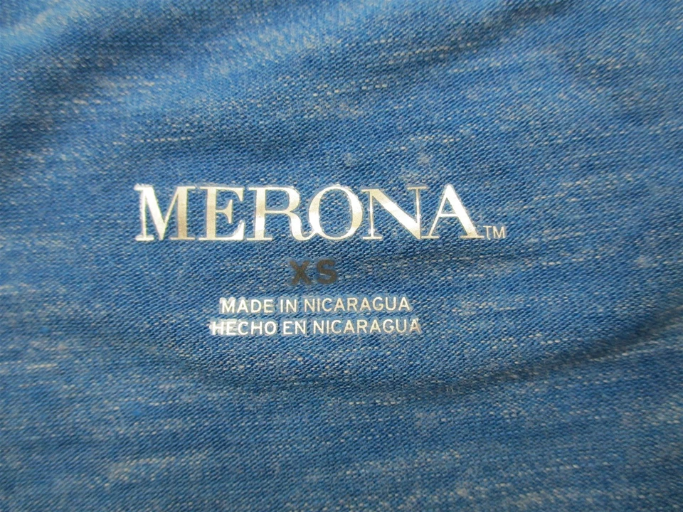 MERONA Women's Size XS Casual Knit Relaxed Heather Blue Tee Shirt - Image 4 of 4