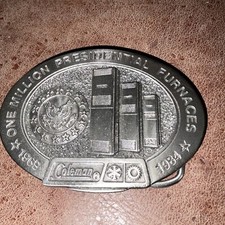LIMITED EDITION COLEMAN BELT BUCKLE- WESTERN STYLE PEWTER COLORED BUCKLE 870