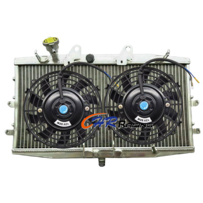 Aluminum Radiator+Fans for 2004-2017 Triumph Rocket 3 III 2300 2294CC