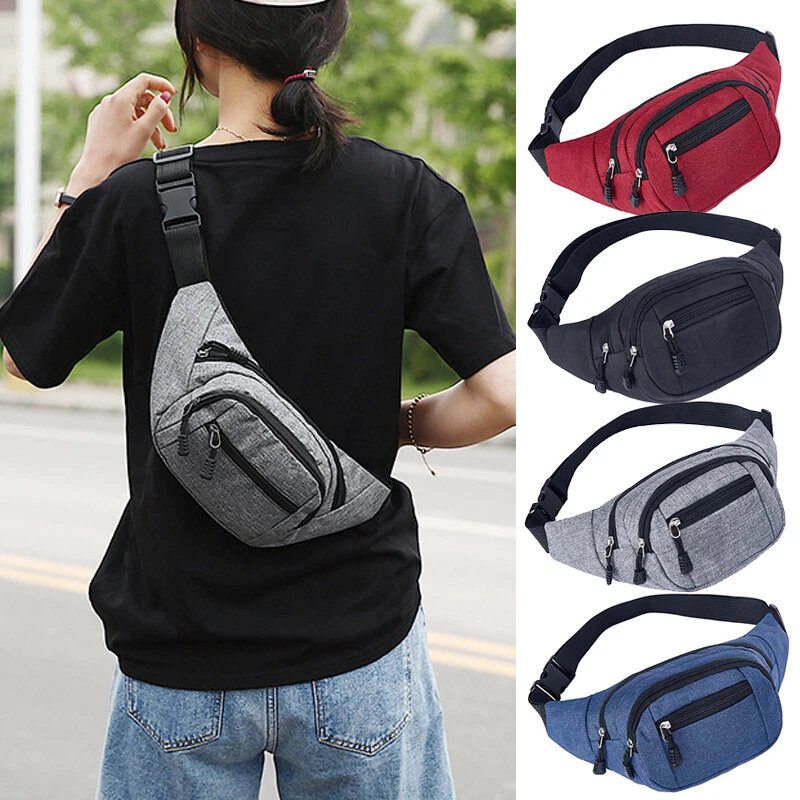 Waterproof Fanny Pack Waist Bag Men Women Shoulder Hip Belt Bag Sport  Travel