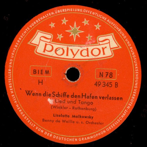 6x "SO KLINGEN DIE 50er JAHRE AUF DEM GRAMMOPHON, SCHELLACKPLATTE 78RPM Set305B - Picture 4 of 14