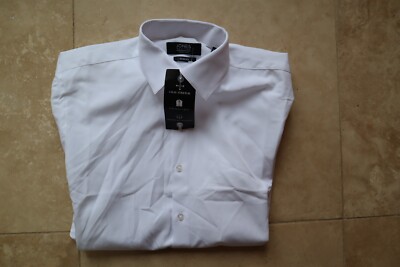 NWT White JONES New York Signature Slim Fit Moisture Wick Shirt 14 - 14.5 |  eBay