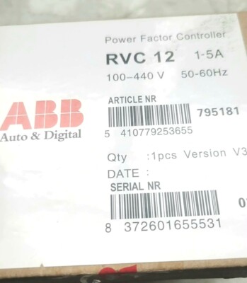 1PC New ABB RVC-12/1-5A Power Factor Controller RVC 12 1-5A