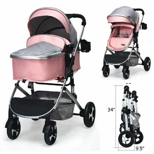 pink bassinet stroller