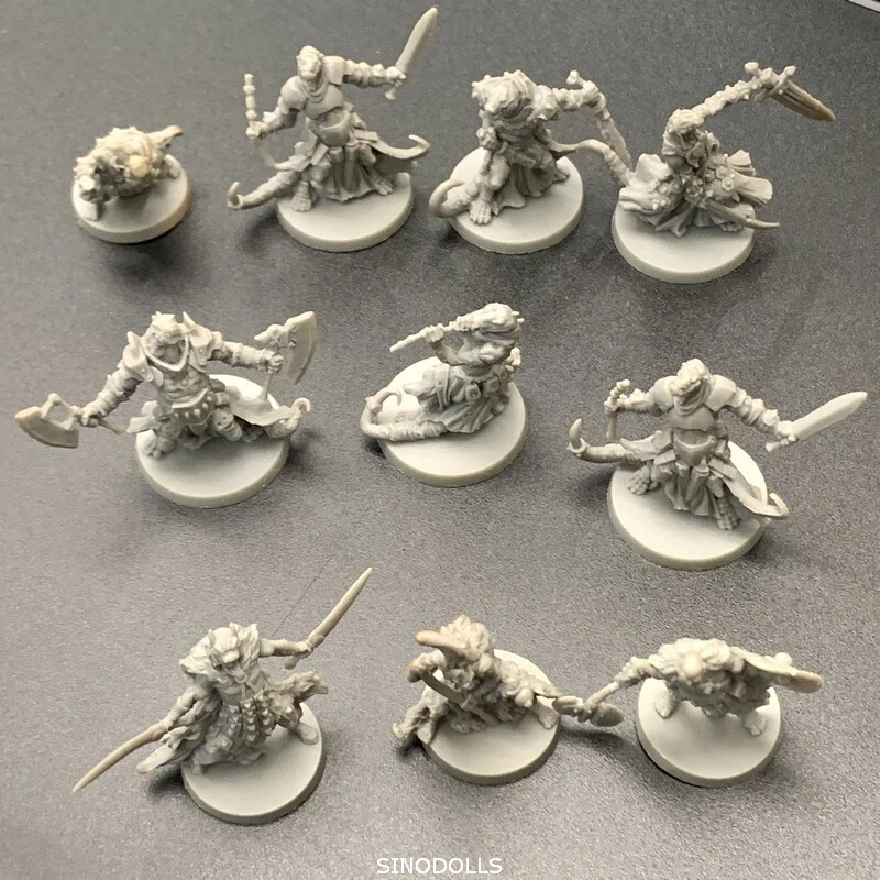 Random 6x Ratling Warriors Massive Darkness Miniature Wererat DND Unpainted Toys - Image 2 of 3