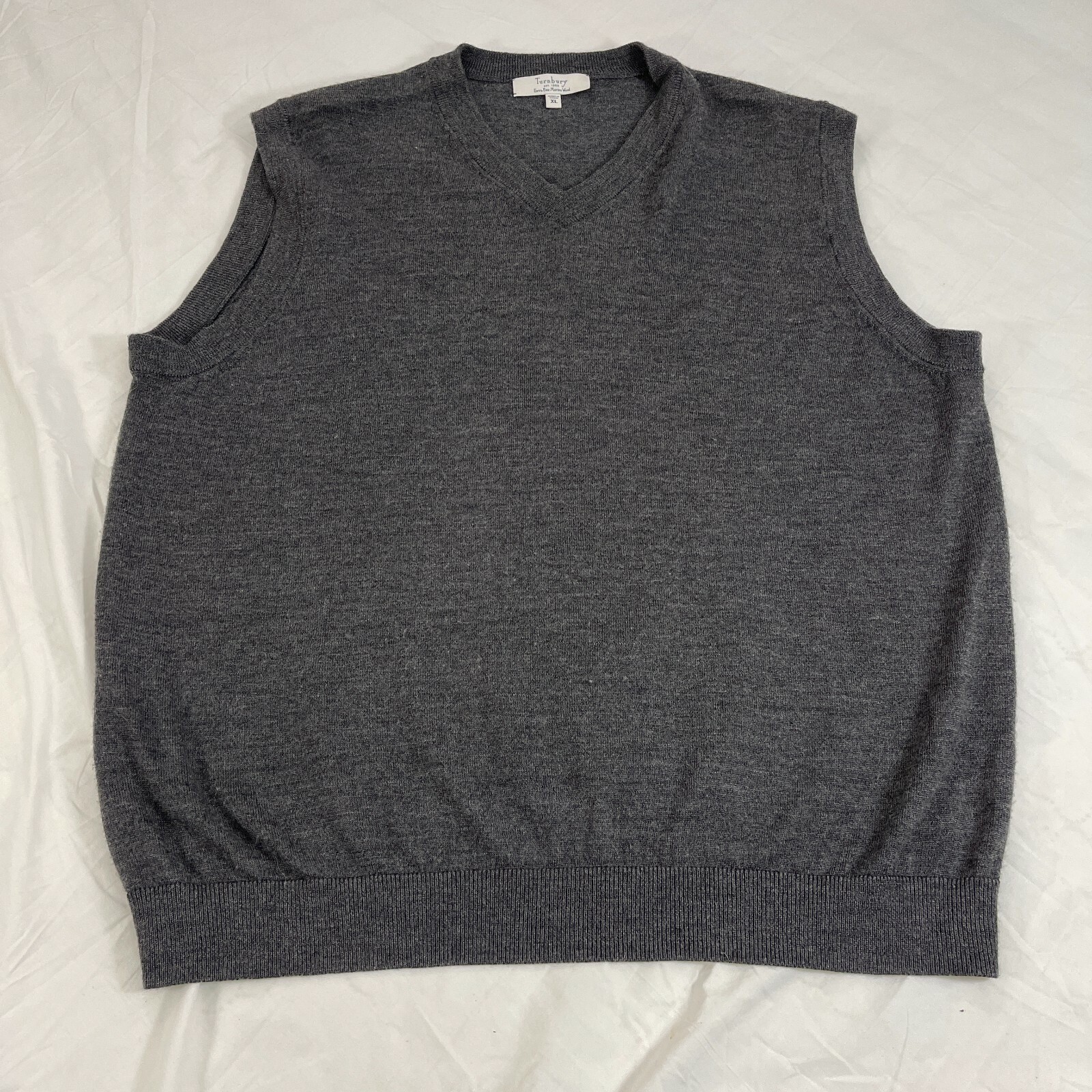 Turnbury Sweater Solid Gray Extra Fine Merino Woo… - image 1